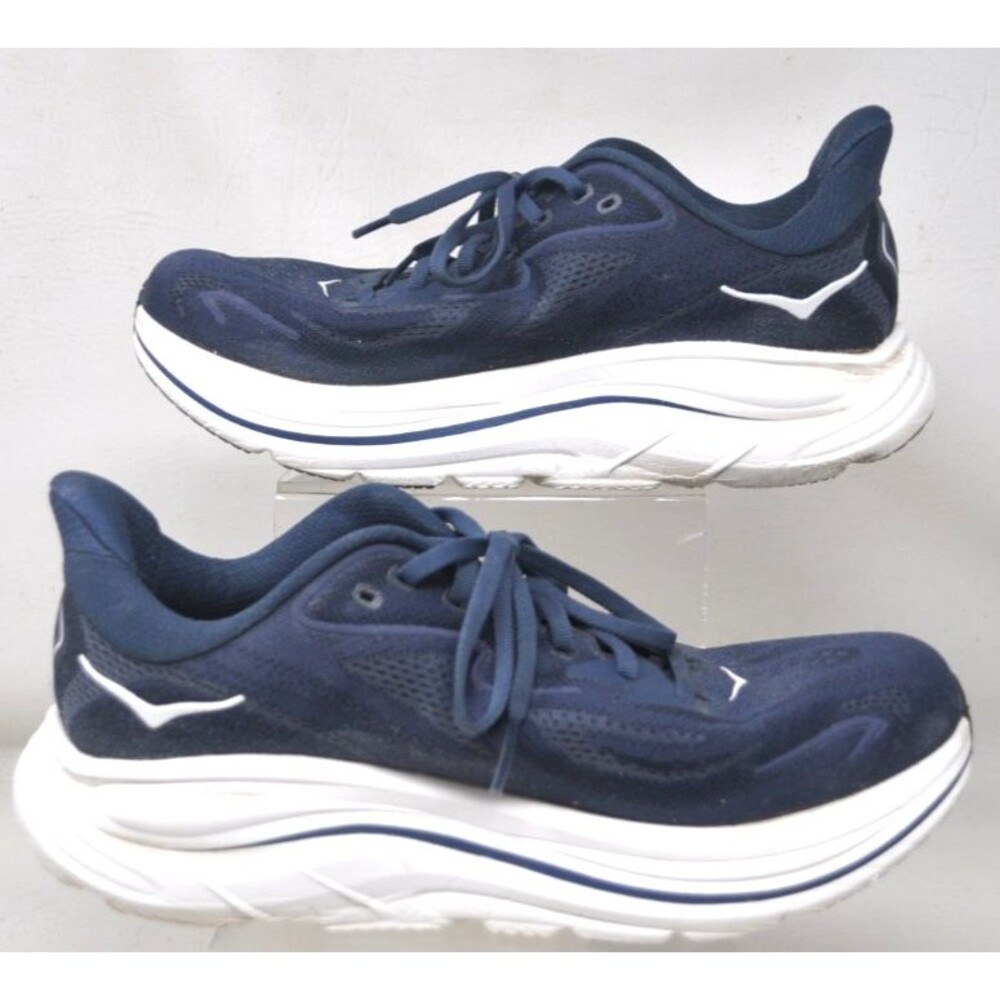 HOKA Clifton 10 Men's Size 8D Running Shoes 1162030 Athletic Sneakers Blue White